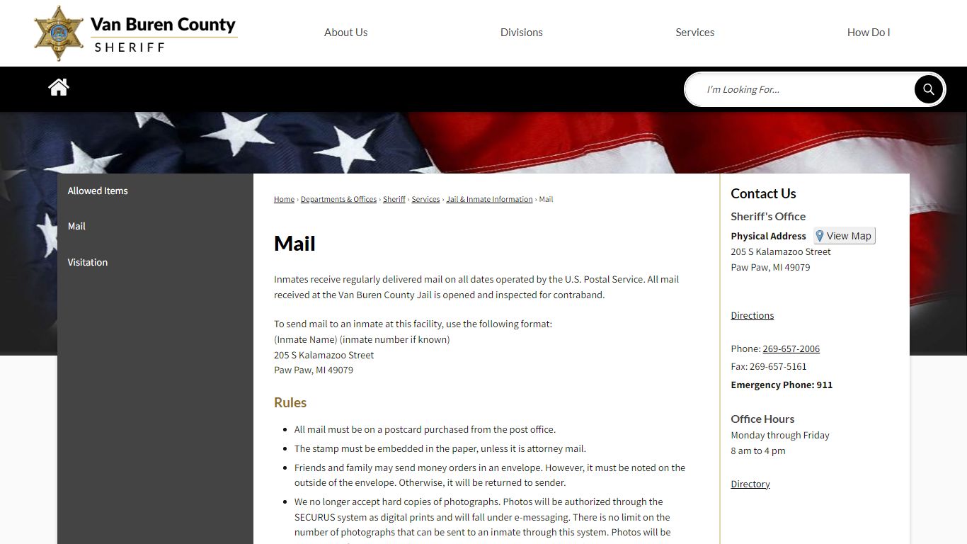 Mail | Van Buren County, MI